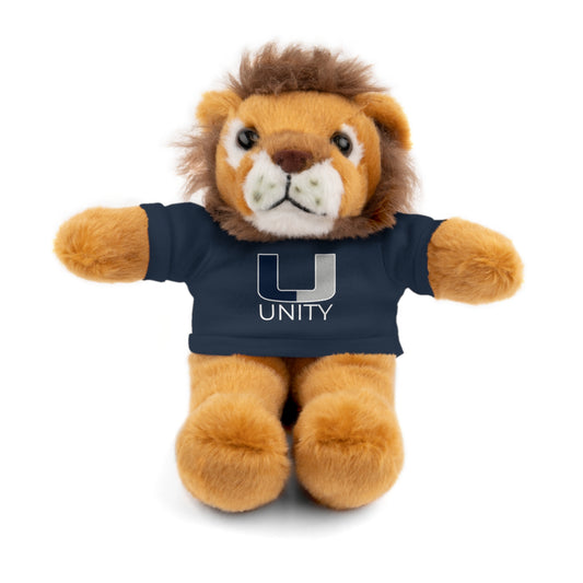 Cuddly Lion Stuffed Animal with Custom Tee, Birthday Gift, Nursery Decor, Kids Toy, Baby Shower Present
