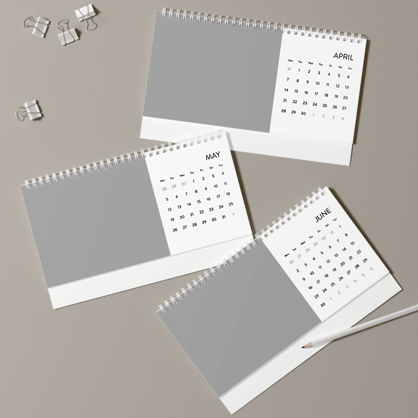 Stylish Desk Calendar (2025), Modern Desk Organizer, Minimalist Home Decor, Gift for Office, Daily Planner, Yearly Reminder