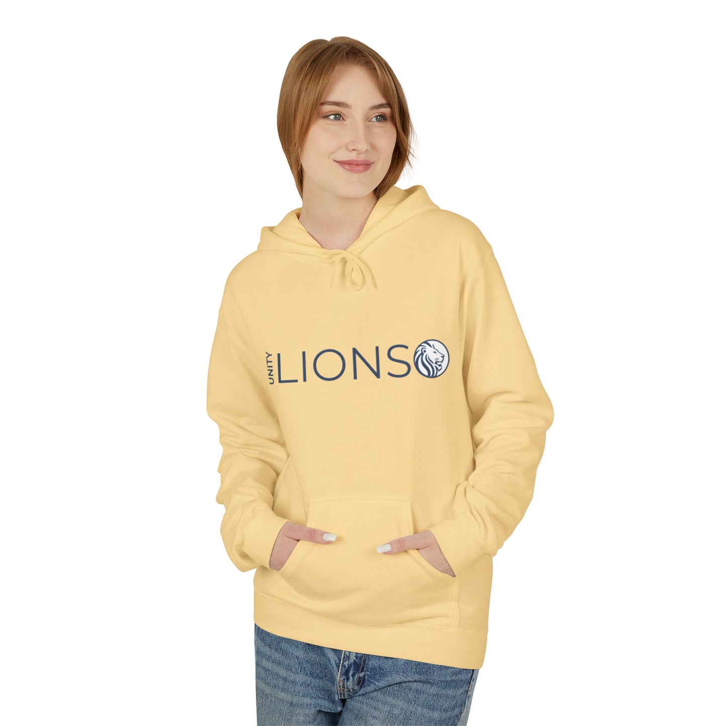 Unity Lions Hoodie, Unisex Fleece Sweatshirt, Casual Wear, Sports Team Apparel, Gift for Friends, College Spirit Gear
