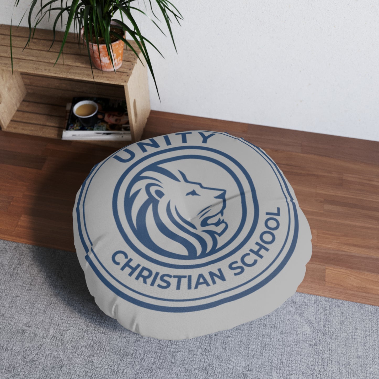 Unity Christian School Tufted Floor Pillow, Round Pillow for School Events, Decorative Cushion for Unity, Student Lounge, School Pride [...]