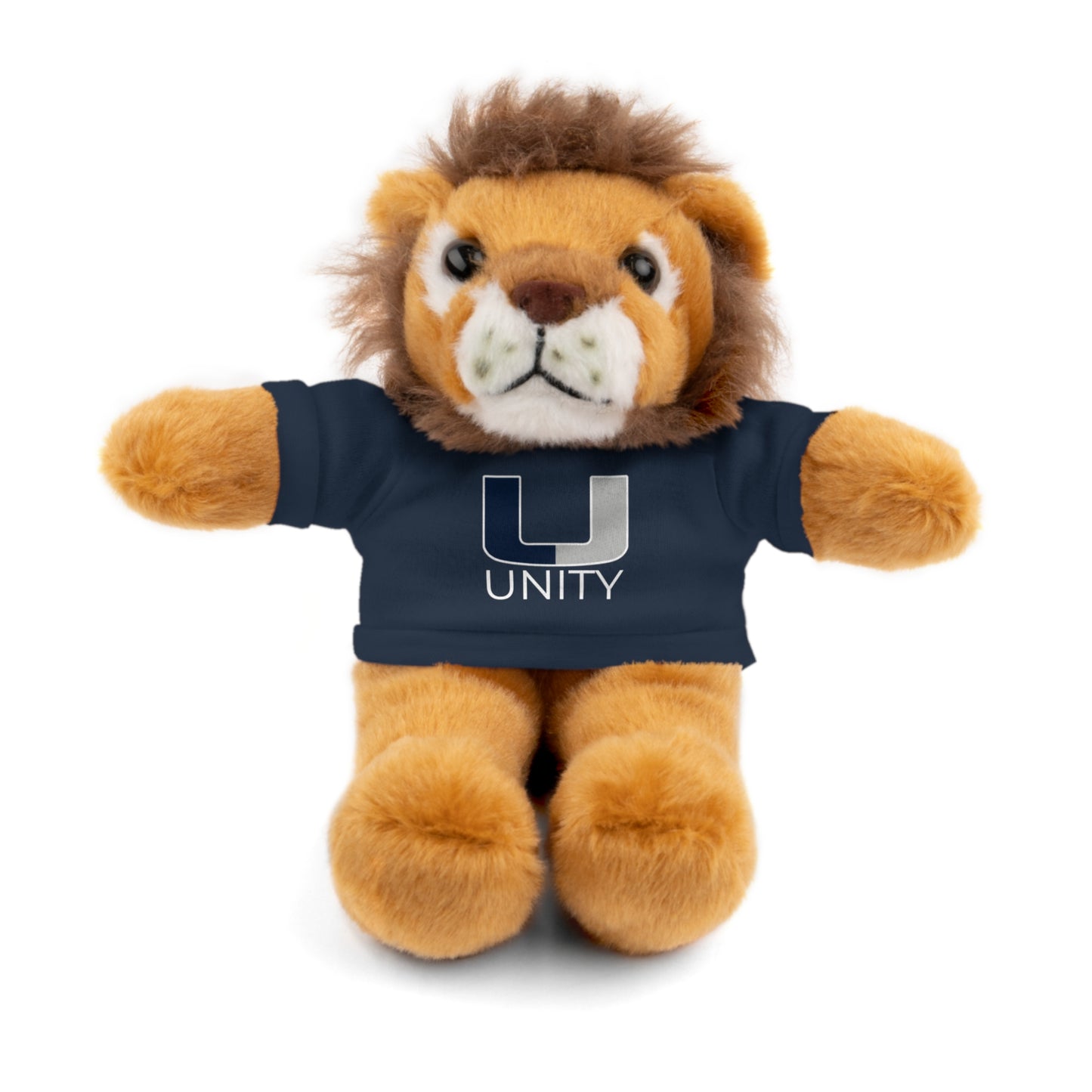 Cuddly Lion Stuffed Animal with Custom Tee, Birthday Gift, Nursery Decor, Kids Toy, Baby Shower Present