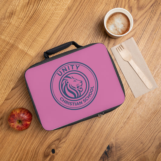 Personalized Lunch Bag for School, Kids Insulated Lunchbox, Reusable Meal Tote, Lunch Box for Christian School, Unity Lion Design