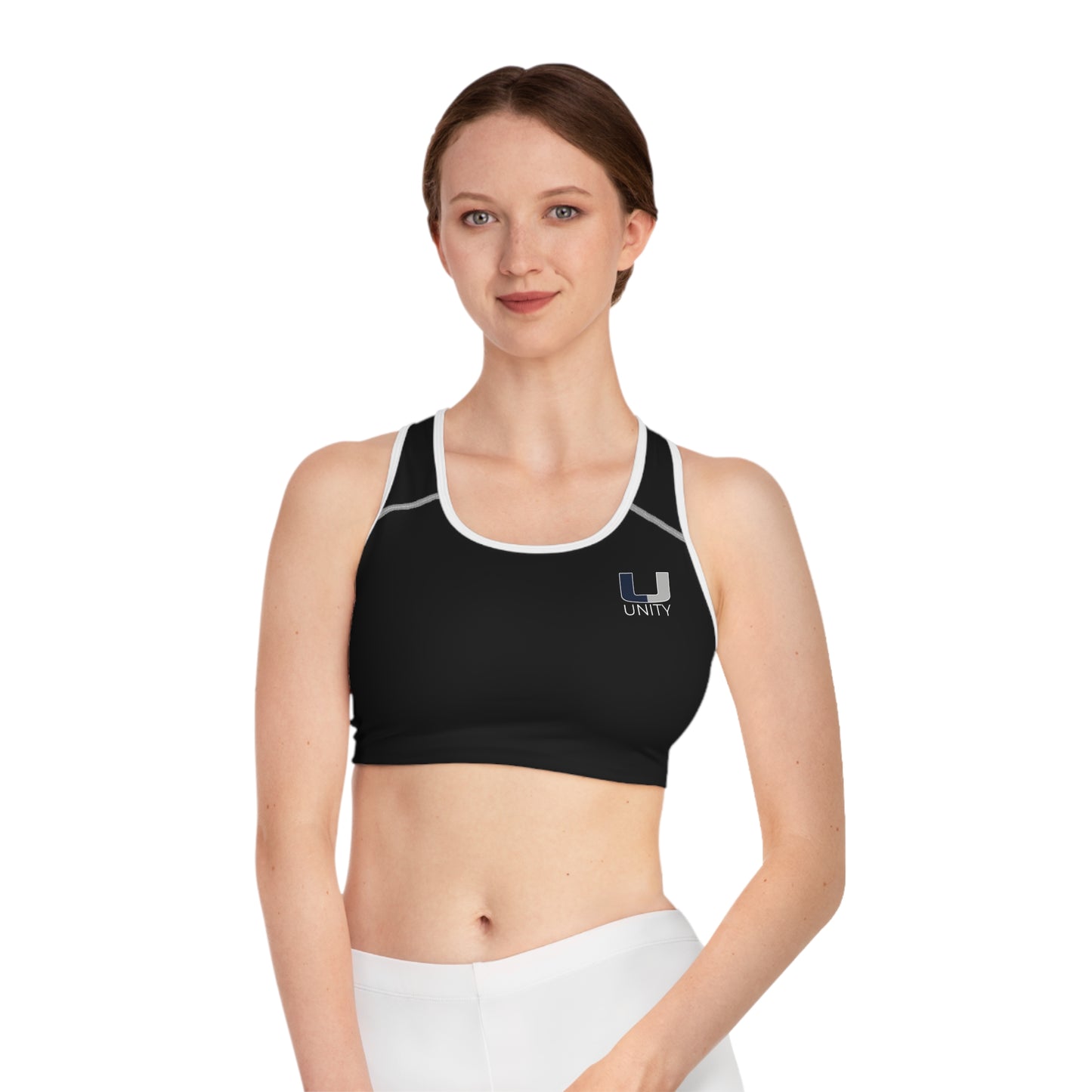 Unity "U" - Sports Bra - Empowering, Comfortable Activewear for Fitness, Yoga, Running, Gym, Team Sports, Workout Enthusiasts
