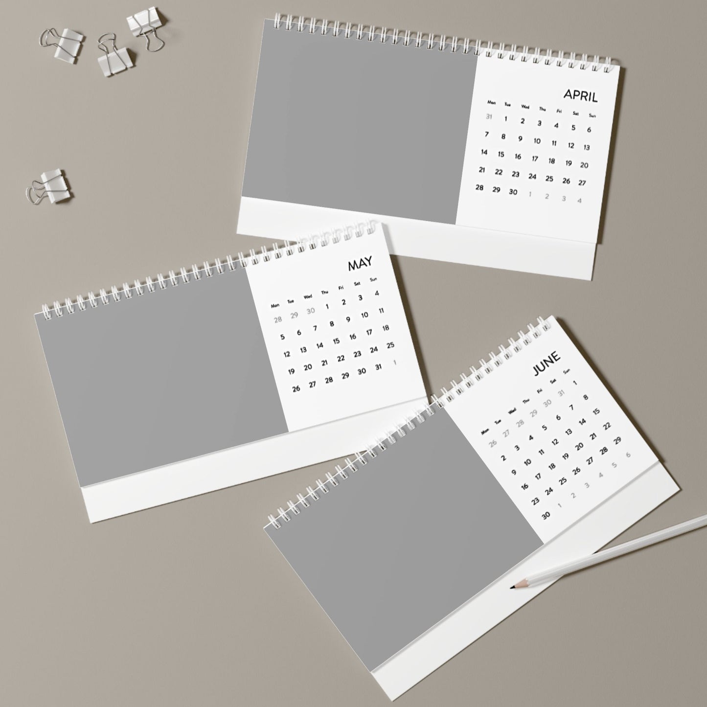 Stylish Desk Calendar (2025), Modern Desk Organizer, Minimalist Home Decor, Gift for Office, Daily Planner, Yearly Reminder