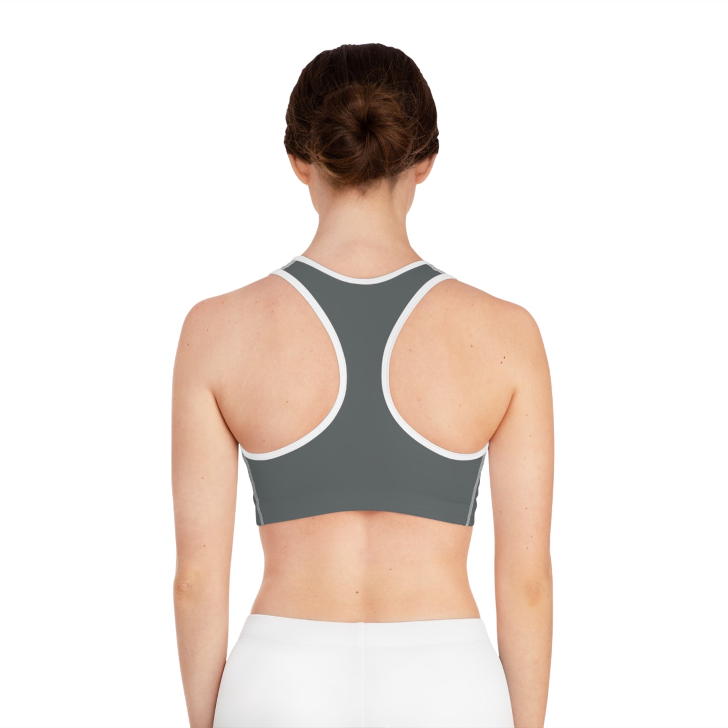 Grey Unity "U" - Sports Bra - Empowering, Comfortable Activewear for Fitness, Yoga, Running, Gym, Team Sports, Workout Enthusiasts