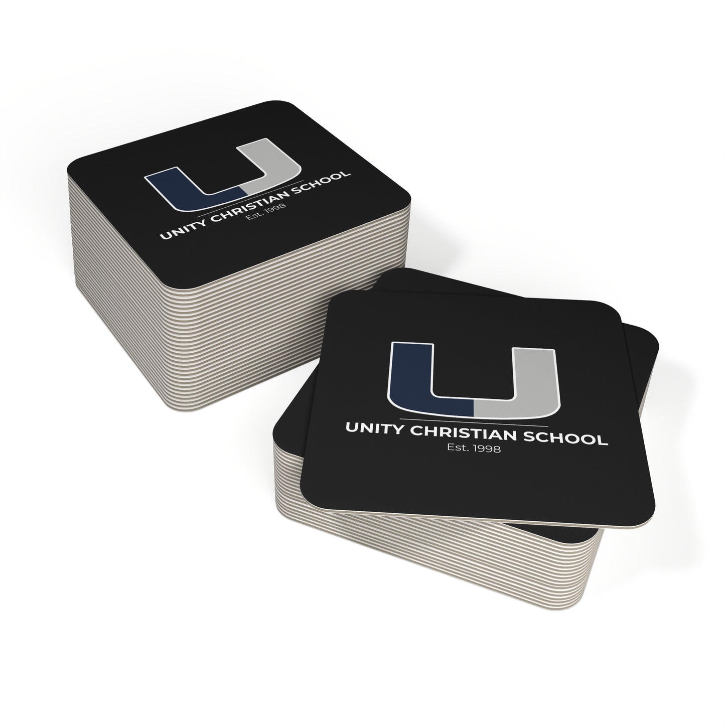 Custom School Coasters, Unity Christian School Coasters, Personalized Drink Coasters, Graduation Party Decor, Customizable Coaster Set