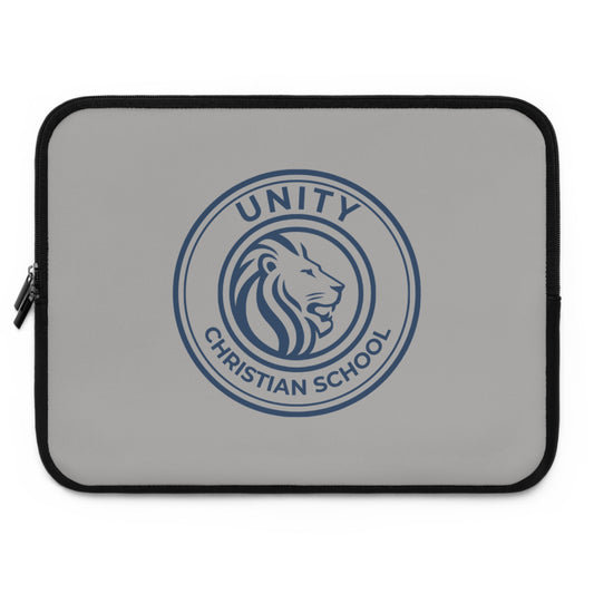 Grey Stylish Laptop Sleeve for Unity Christian School, Perfect Gift for Students, Back to School Essentials, Custom Tech Sleeve